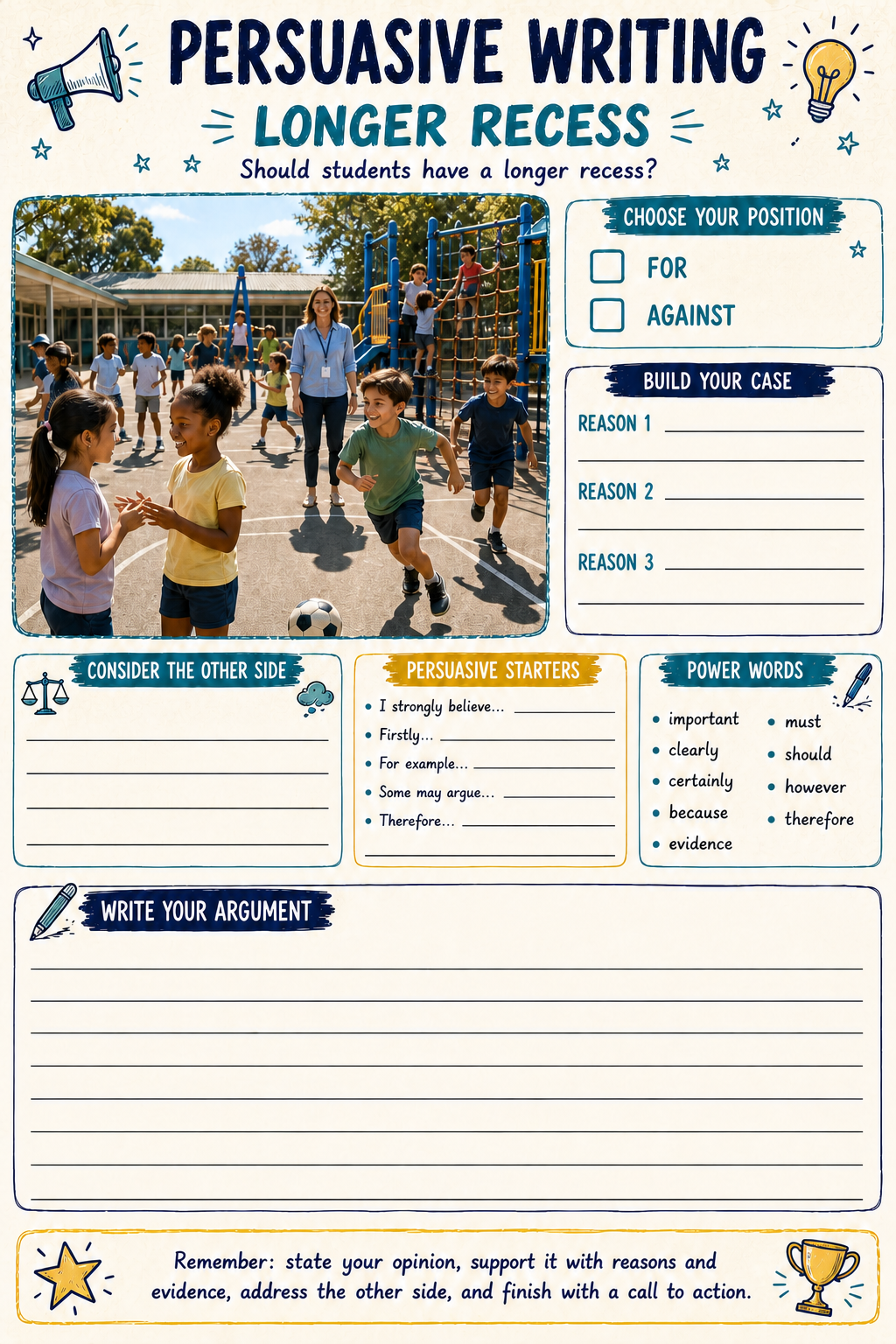Preview of Persuasive Writing — Visual Prompts & Planning Pages